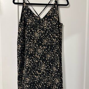 Black Printed Mini Dress